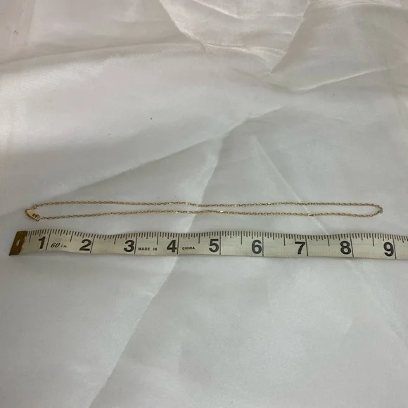 14K YELLOW GOLD small paperclip link chain REAL GOLD 18” - Picture 11 of 13